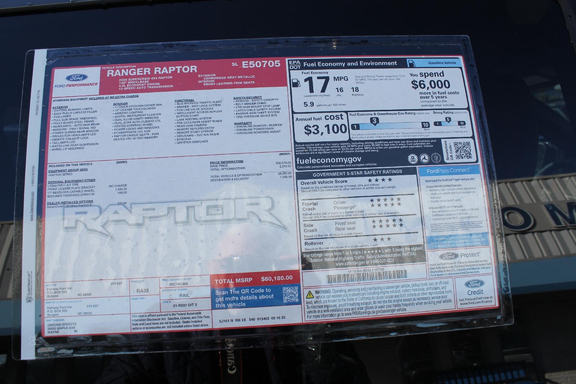 2025 Ford Ranger Raptor®